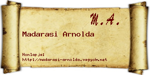 Madarasi Arnolda névjegykártya